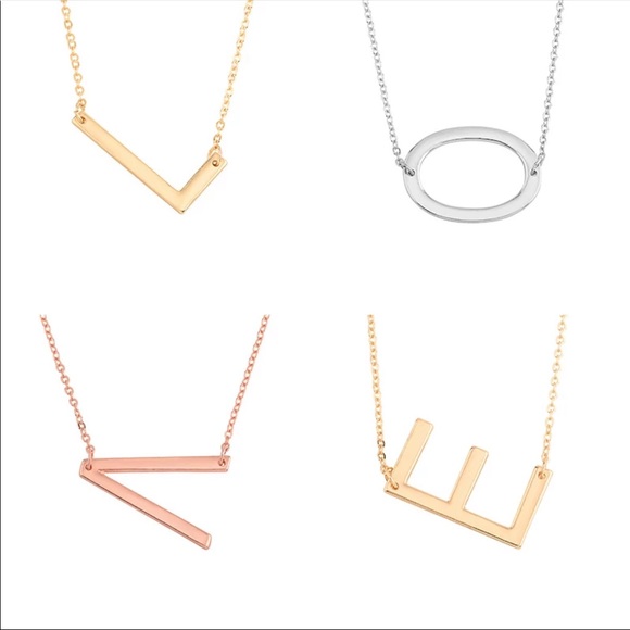 2/$10 RESTOCKED! Trendy Big Letter Necklace Pendant - Picture 5 of 6